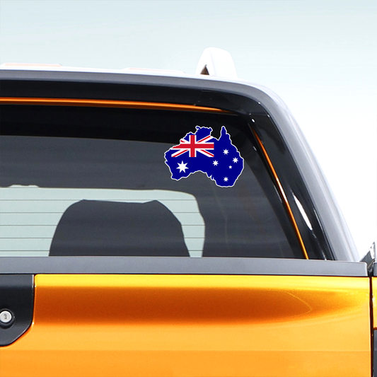 Australia Flag Map Decal Sticker 1