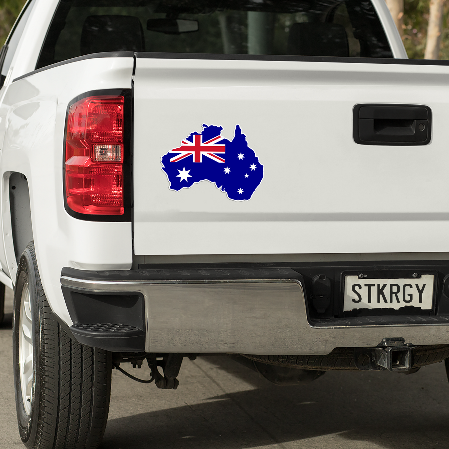 Australia Flag Map Decal Sticker 2