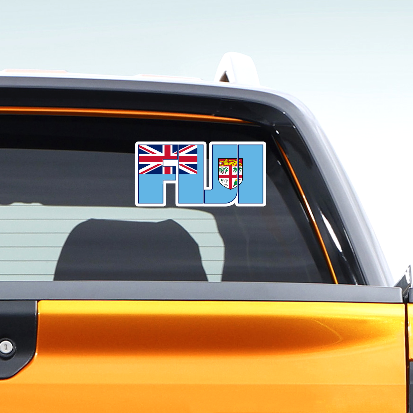 Fiji Text Flag Decal Sticker The Sticker guy 2