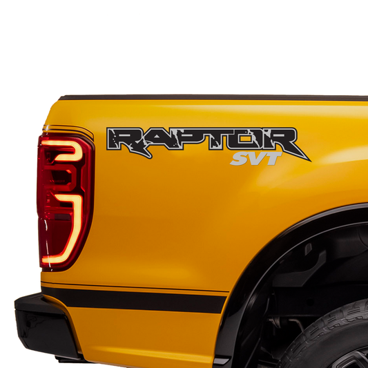 Ford Ranger Raptor SVT Decal Sticker (Set of 2) Silver