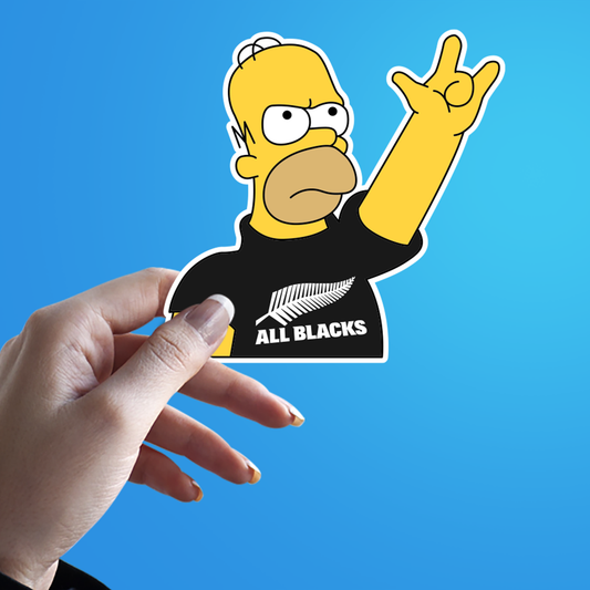 Homer Simpson All Blacks New Zealand Sticker 2