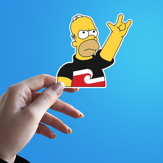 Homer Simpson New Zealand Aotearoa Sticker 2