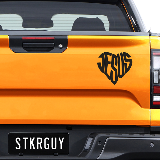 Jesus Heart Vinyl Sticker The Sticker Guy 1