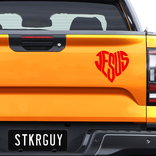 Jesus Heart Vinyl Sticker The Sticker Guy 2