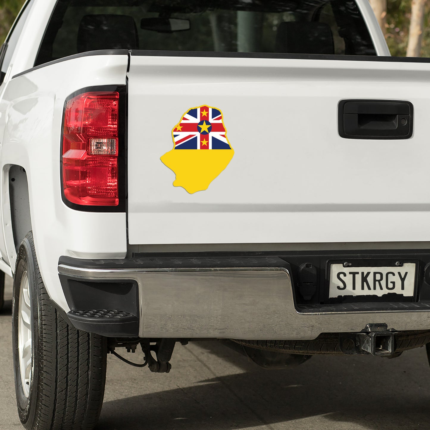 Niue Map Flag Decal Sticker The Sticker Guy 3