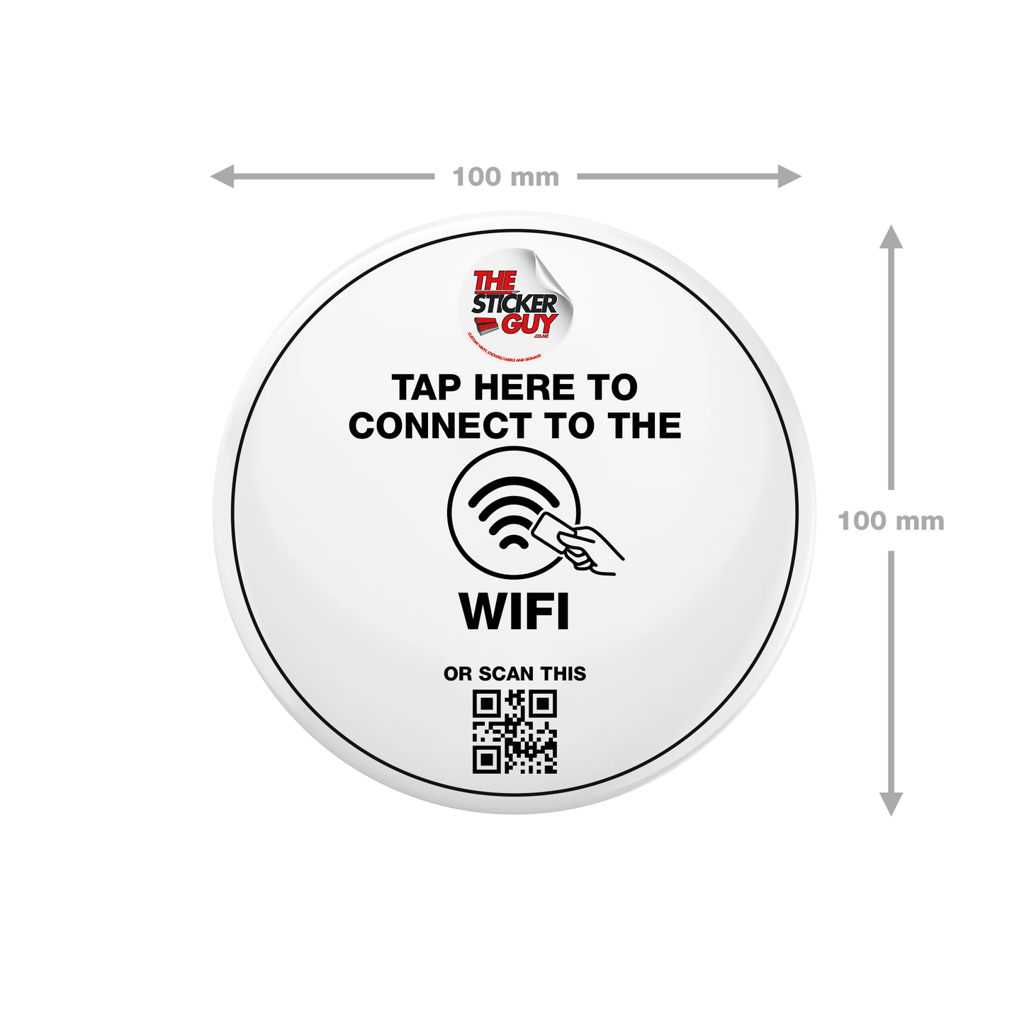 NFC Menu Tap or Scan Pod Sqaure - The Sticker Guy
