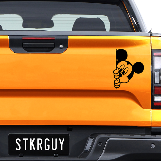 Peeking Micky Mouse Vinyl Decal Sticker