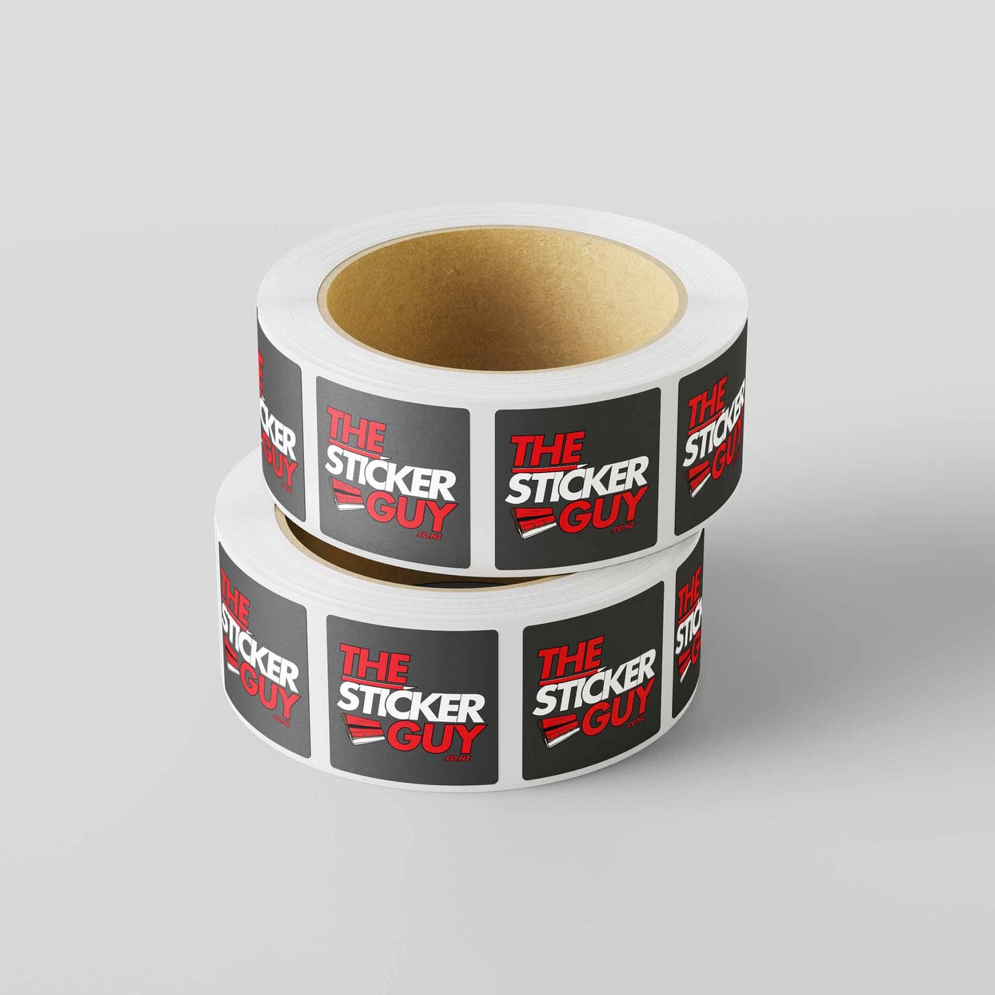 square label roll the sticker guy