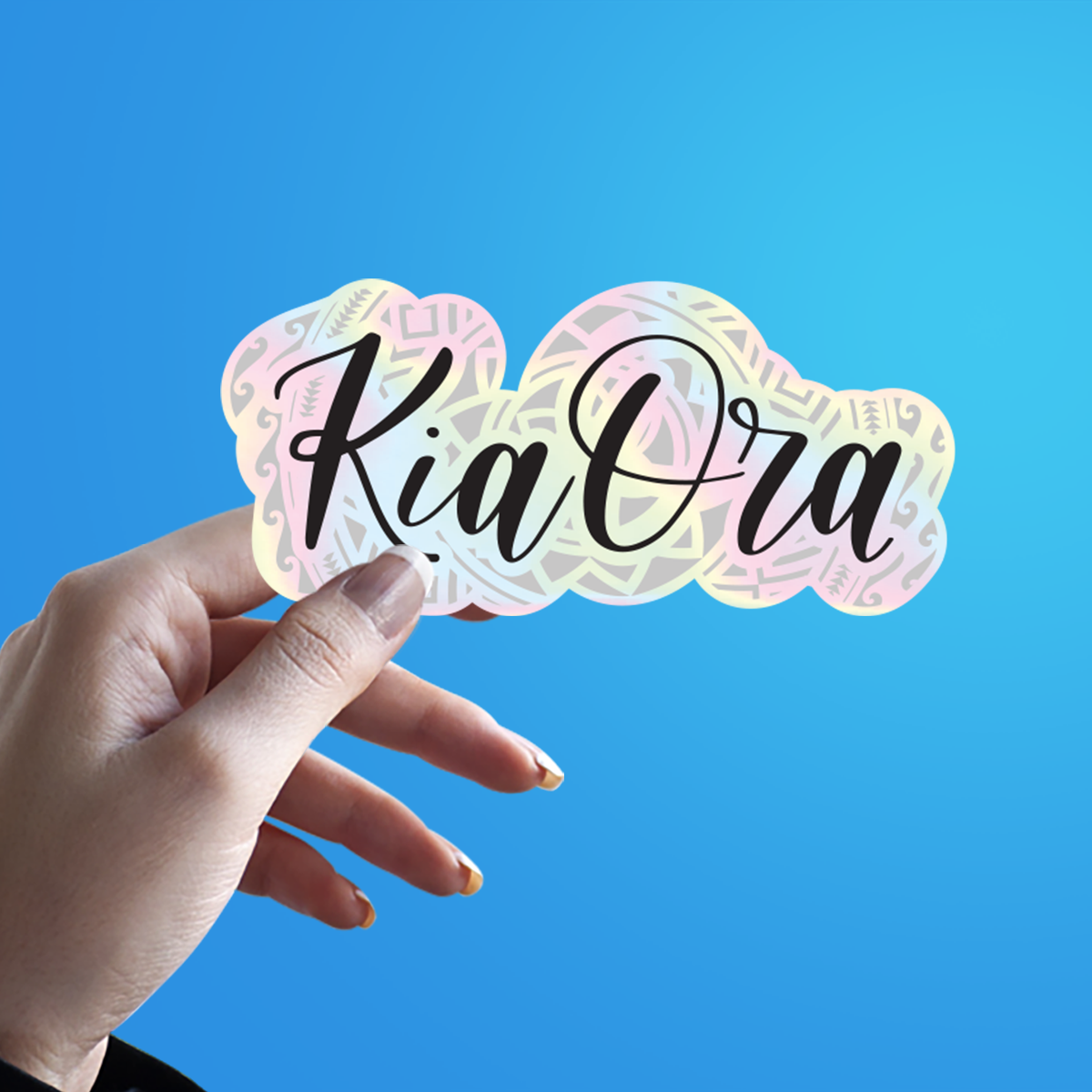 Kia Ora Holographic Sticker