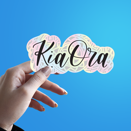 Kia Ora Holographic Sticker - The Sticker Guy