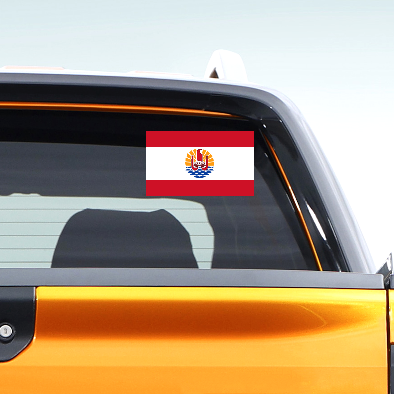 Tahiti Flag Decal Sticker 2