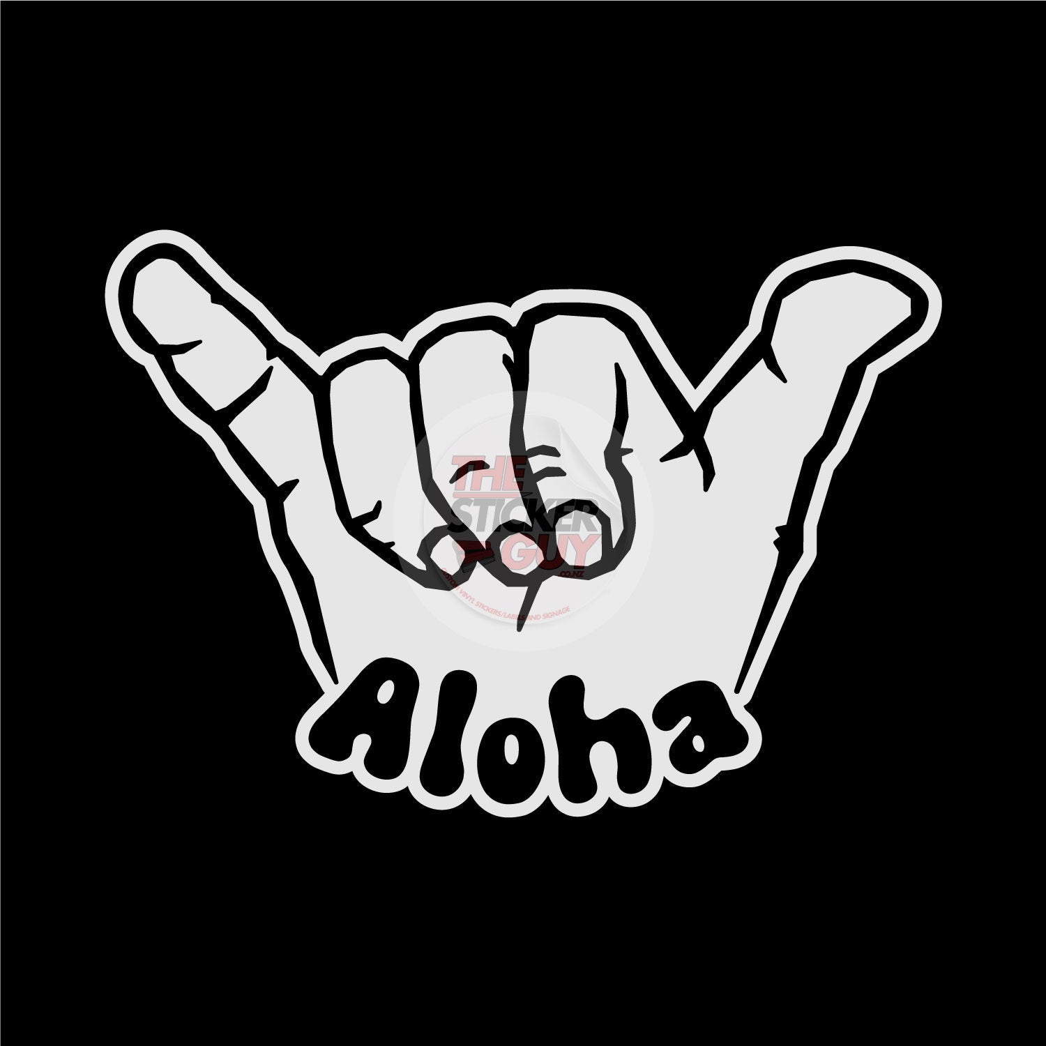 Aloha Shaka Hand Decal Sticker - The Sticker Guy