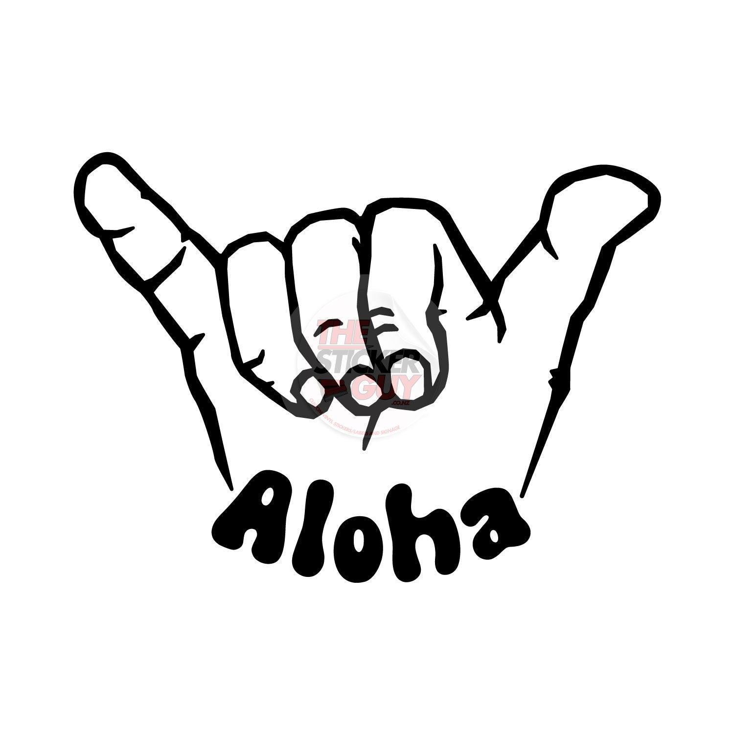 Aloha Shaka Hand Decal Sticker - The Sticker Guy