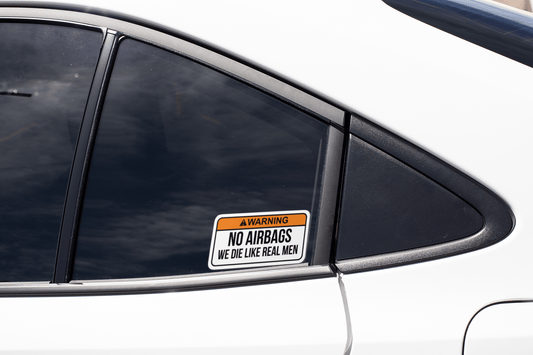 Car Decal Sticker Funny No Airbag - The Sticker Guy