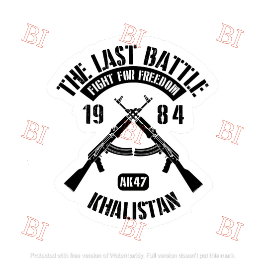 Car Decal Sticker The Last Battle of Khalistan - The Sticker Guy
