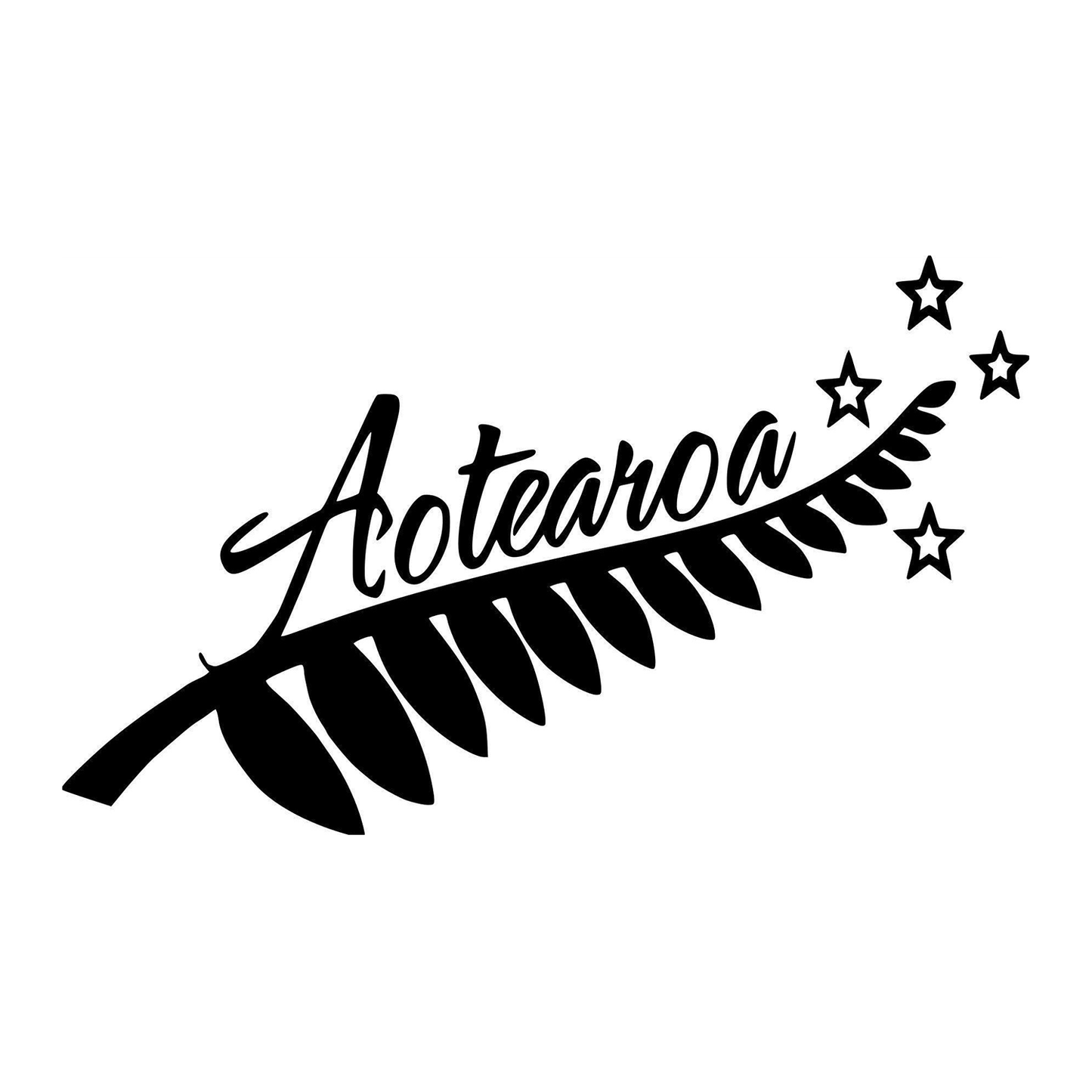 Silver Fern Car Decal Sticker - The Sticker Guy