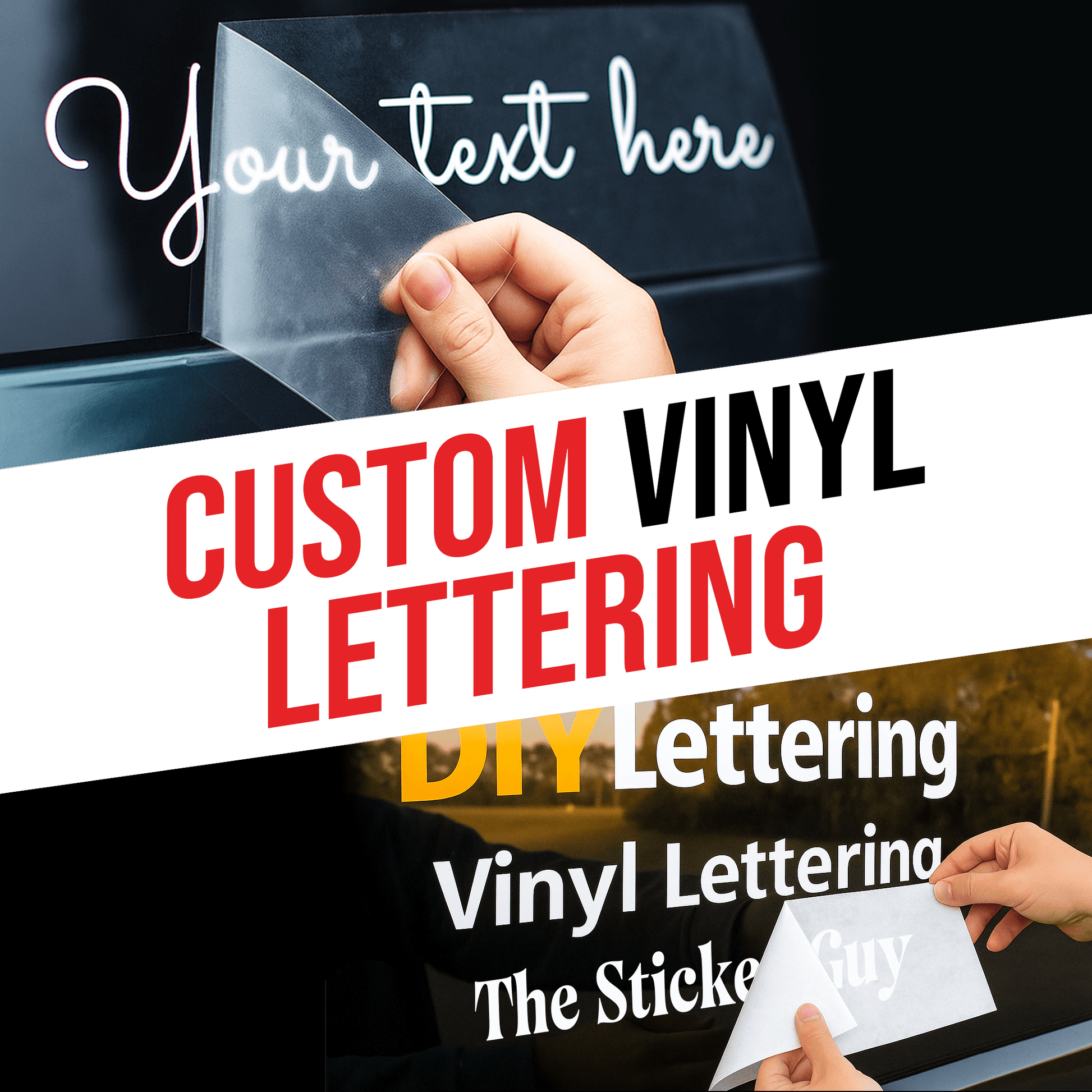Custom Vinyl Lettering Sticker Decal - The Sticker Guy