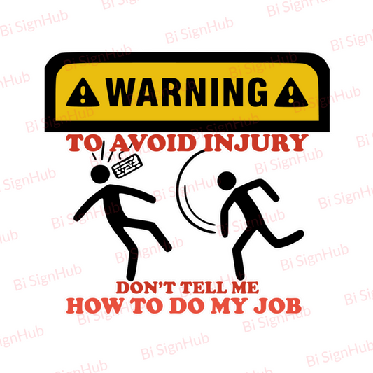 Funny Car Sticker Decal To Avoid Injury