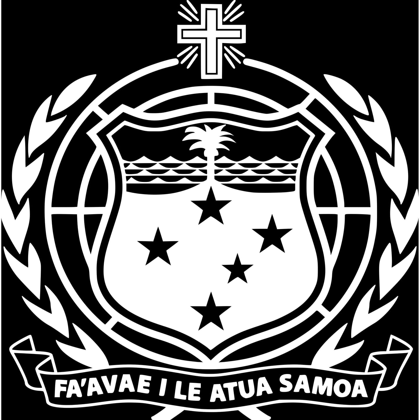 Samoan Shield Sticker Decal - Bi Sign Hub