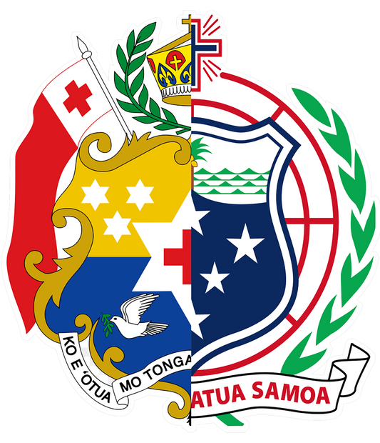 Tokouno Samoa Tonga Shield Car Decal Sticker