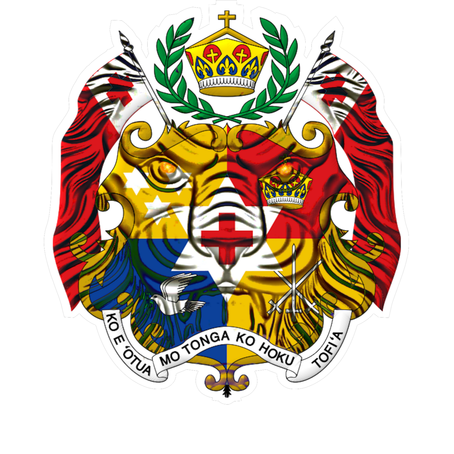 Tonga Coat of Arms Shield sticker decal - The Sticker Guy