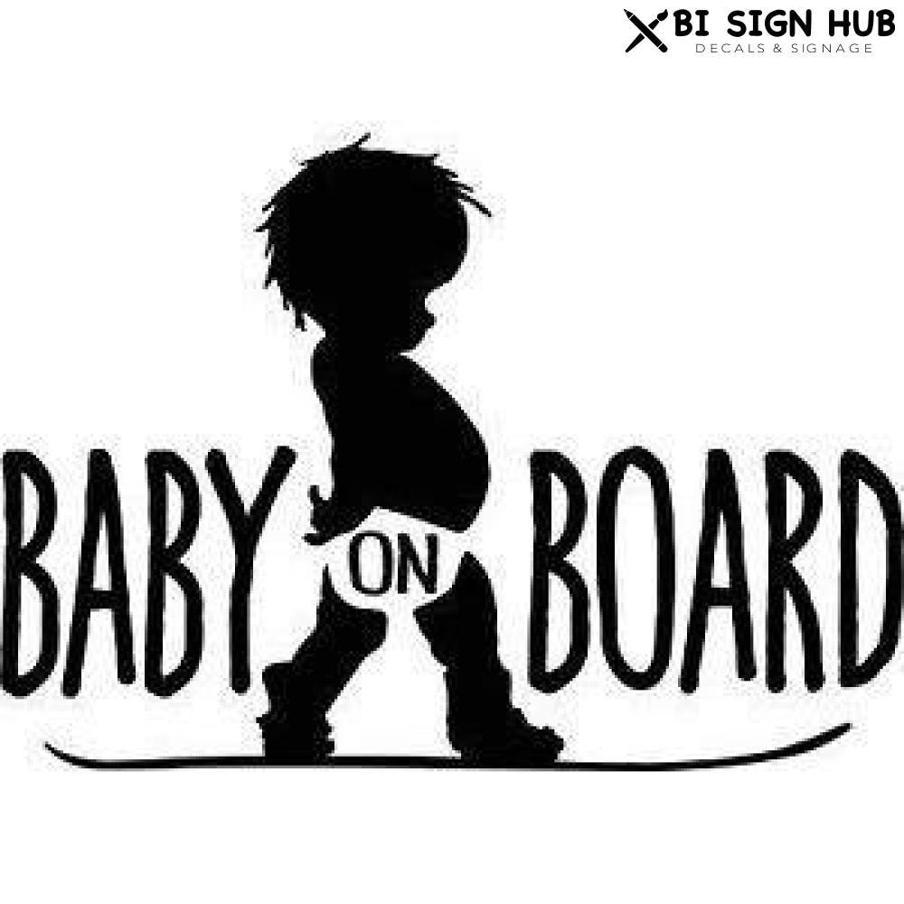 Baby on Board Car Decal Sticker - Bi Sign Hub