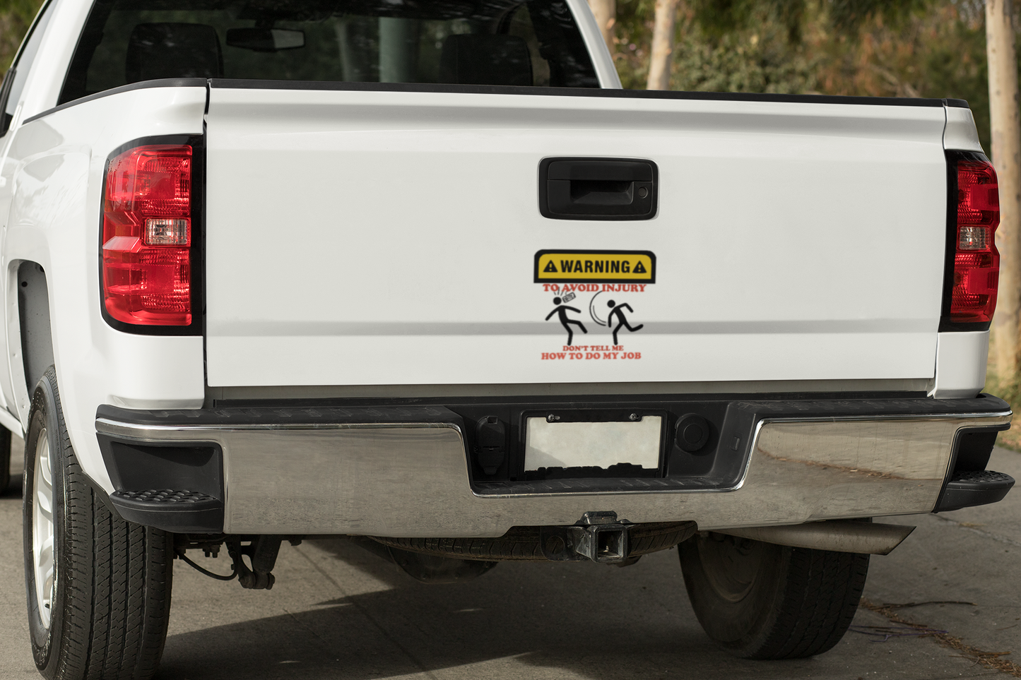 Funny Car Sticker Decal To Avoid Injury - The Sticker Guy
