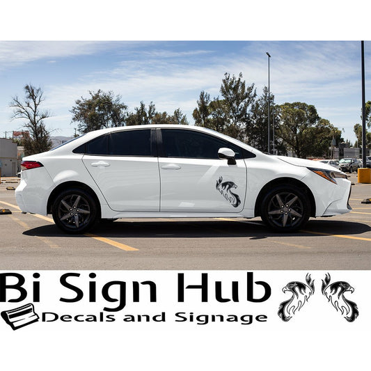 Eagle Decal Sticker Bi Sign Hub (Set of 2)