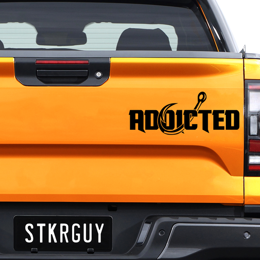 Addicted to Fishing Decal Sticker
