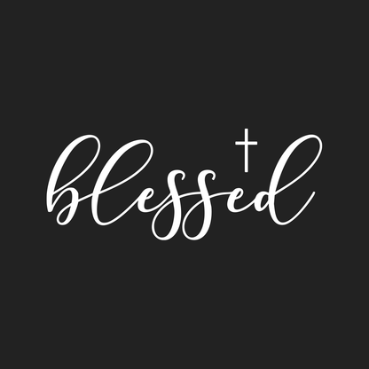 Blessed Cross Calligraphy Vinyl Sticker 3