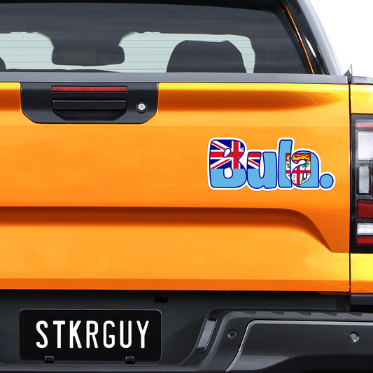 Bula Fiji Flag Decal Sticker The Sticker Guy