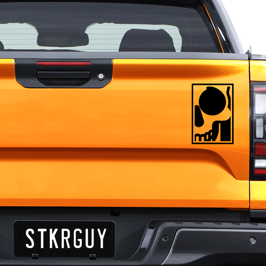 Death Skull Card Decal Sticker