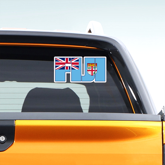 Fiji Text Flag Decal Sticker The Sticker guy 2