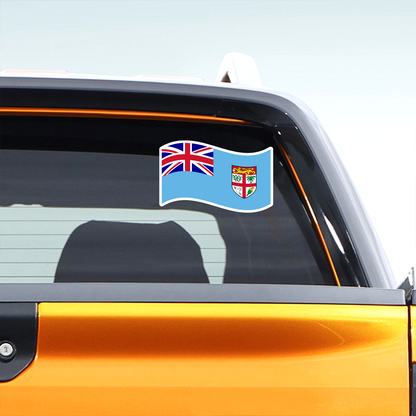 Fiji Waving Flag Decal Sticker The Sticker Guy 1