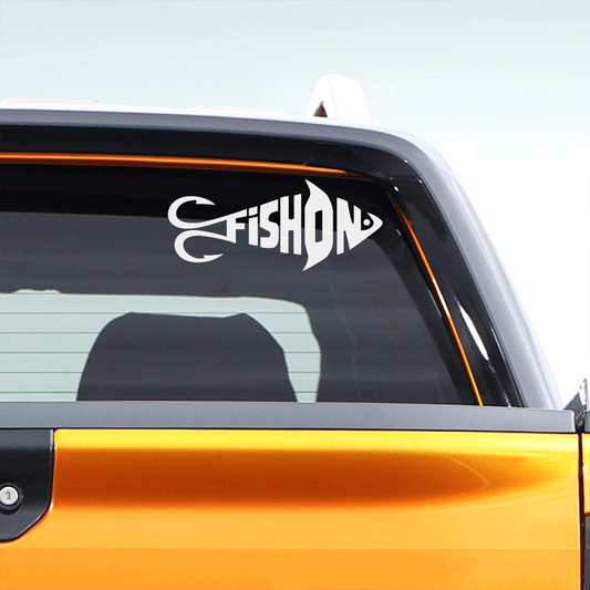 Fish On Cutout Fishing Decal Sticker 2