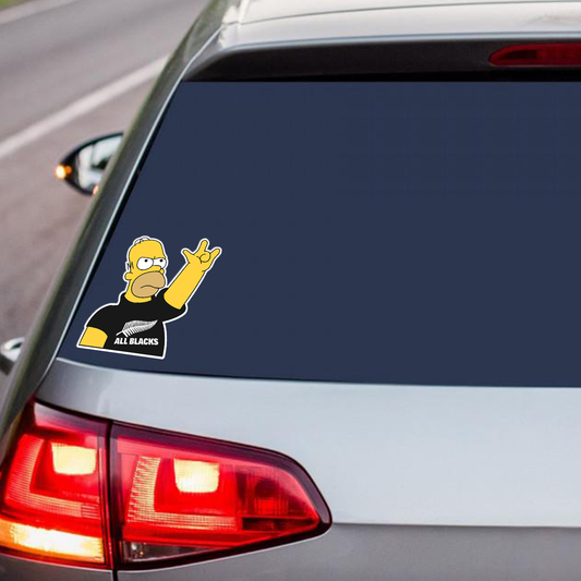 Homer Simpson All Blacks New Zealand Sticker