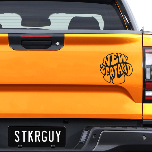 New Zealand Typography Decal Sticker the Sticker Guy