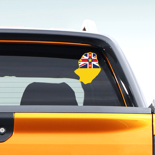 Niue Map Flag Decal Sticker The Sticker Guy 2