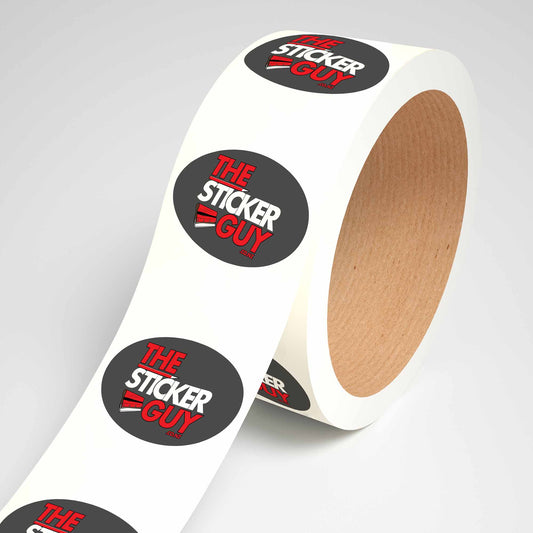 oval label roll the sticker guy