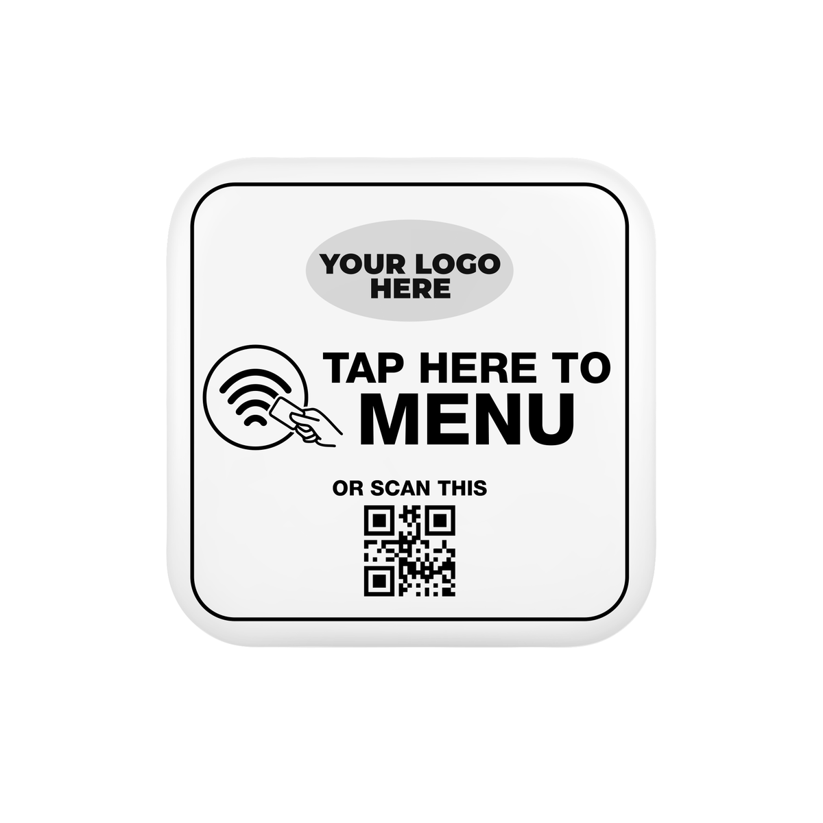 NFC Menu Tap or Scan Pod Sqaure – The Sticker Guy
