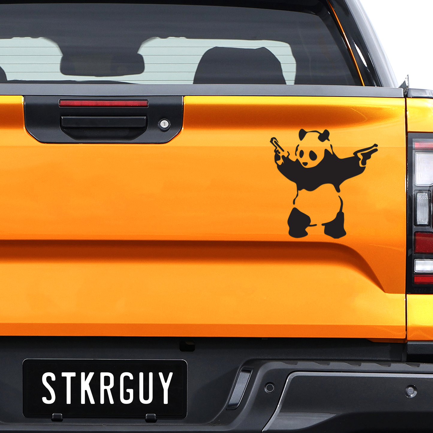 Panda with Gun Decal Sticker - The Sticker Guy