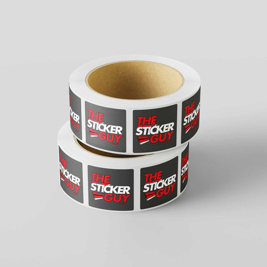 square label roll the sticker guy