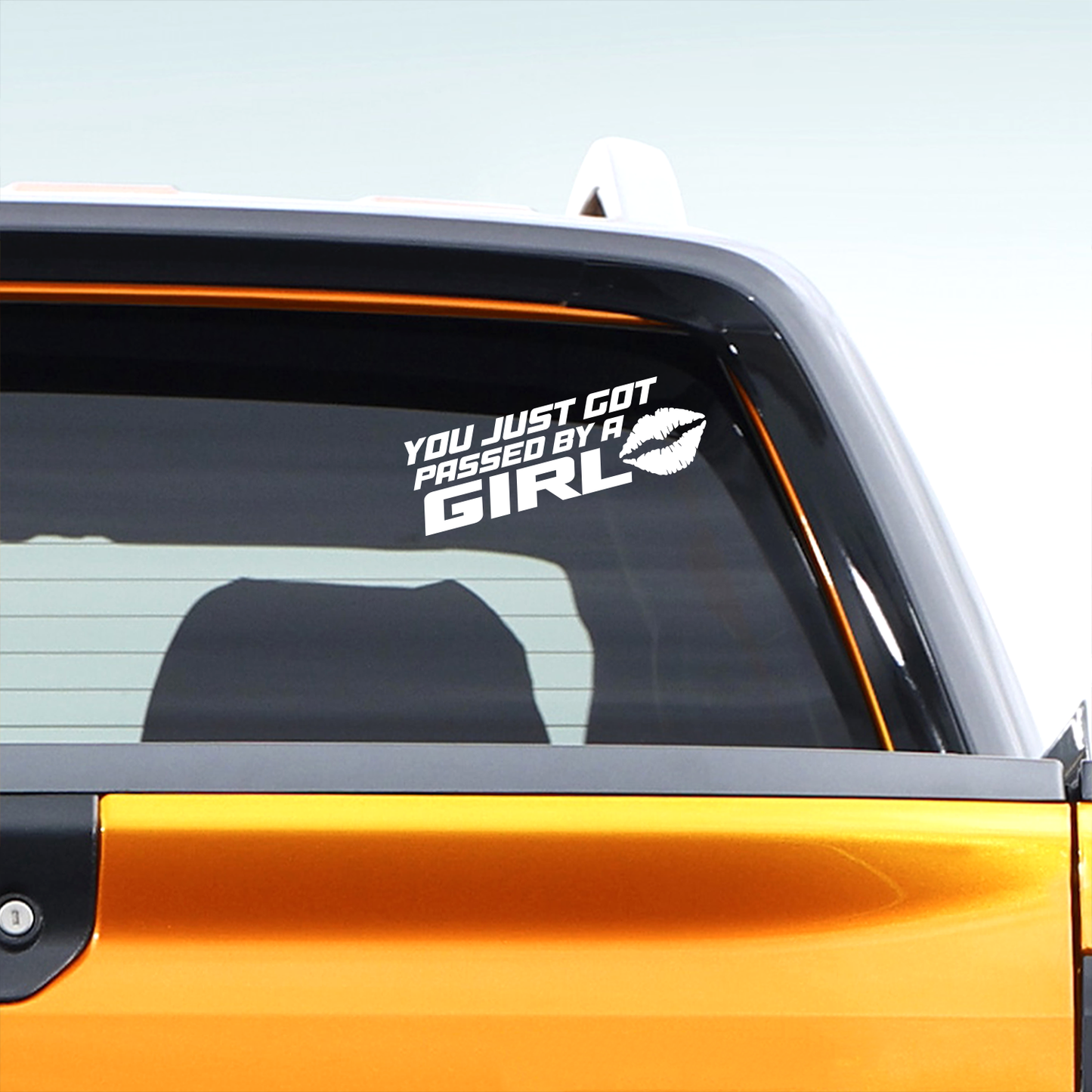 You Just Got Passed By A Girl Decal Sticker The Sticker Guy 1