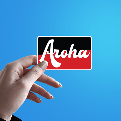 Aroha Maori New Zealand Flag Sticker - The Sticker Guy