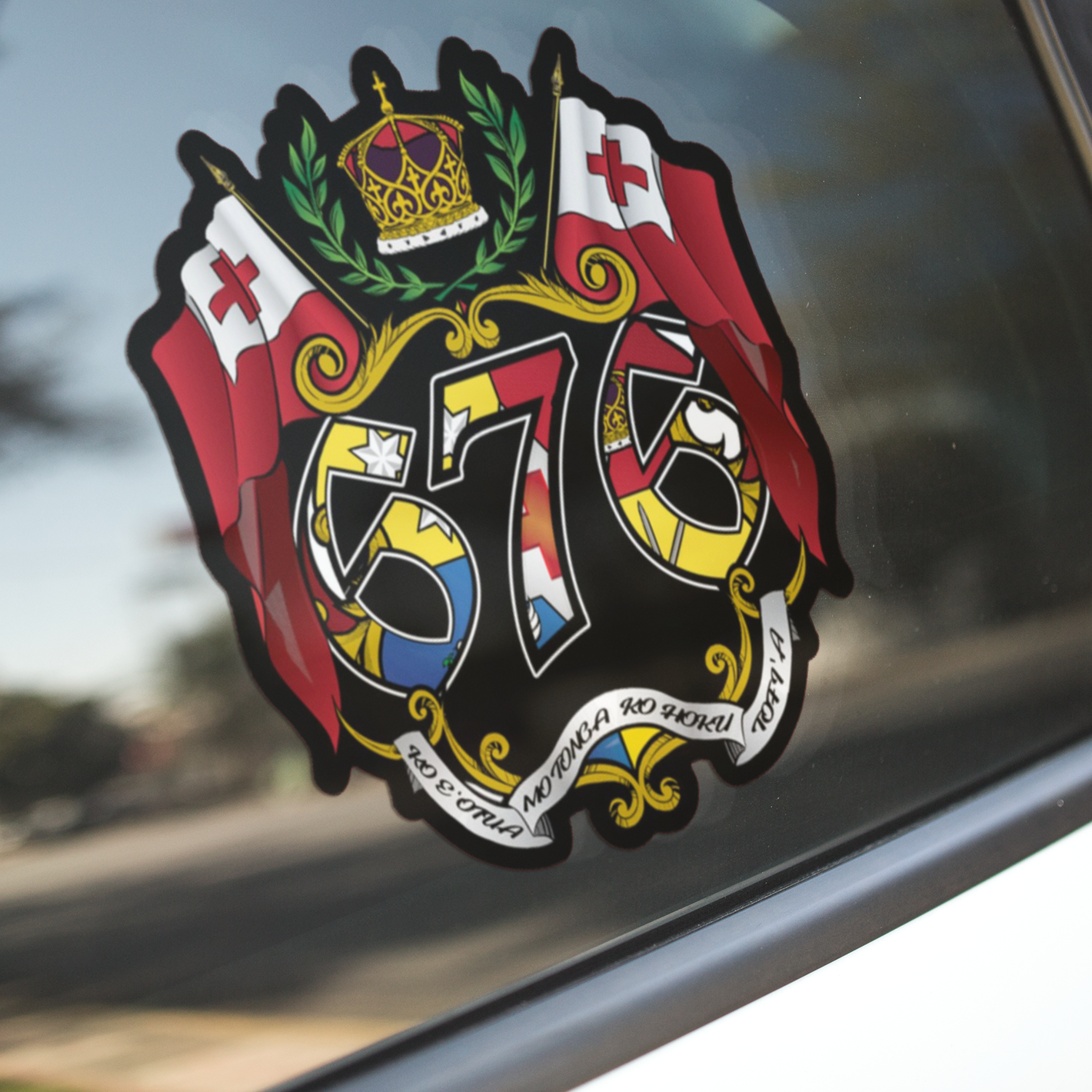 Tongan Shield Car Sticker - The Sticker Guy