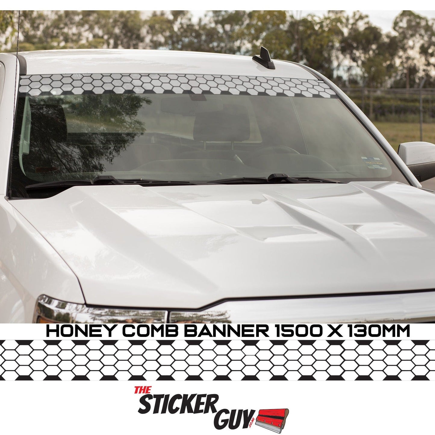 Car Banner Decal HoneyComb - The Sticker Guy