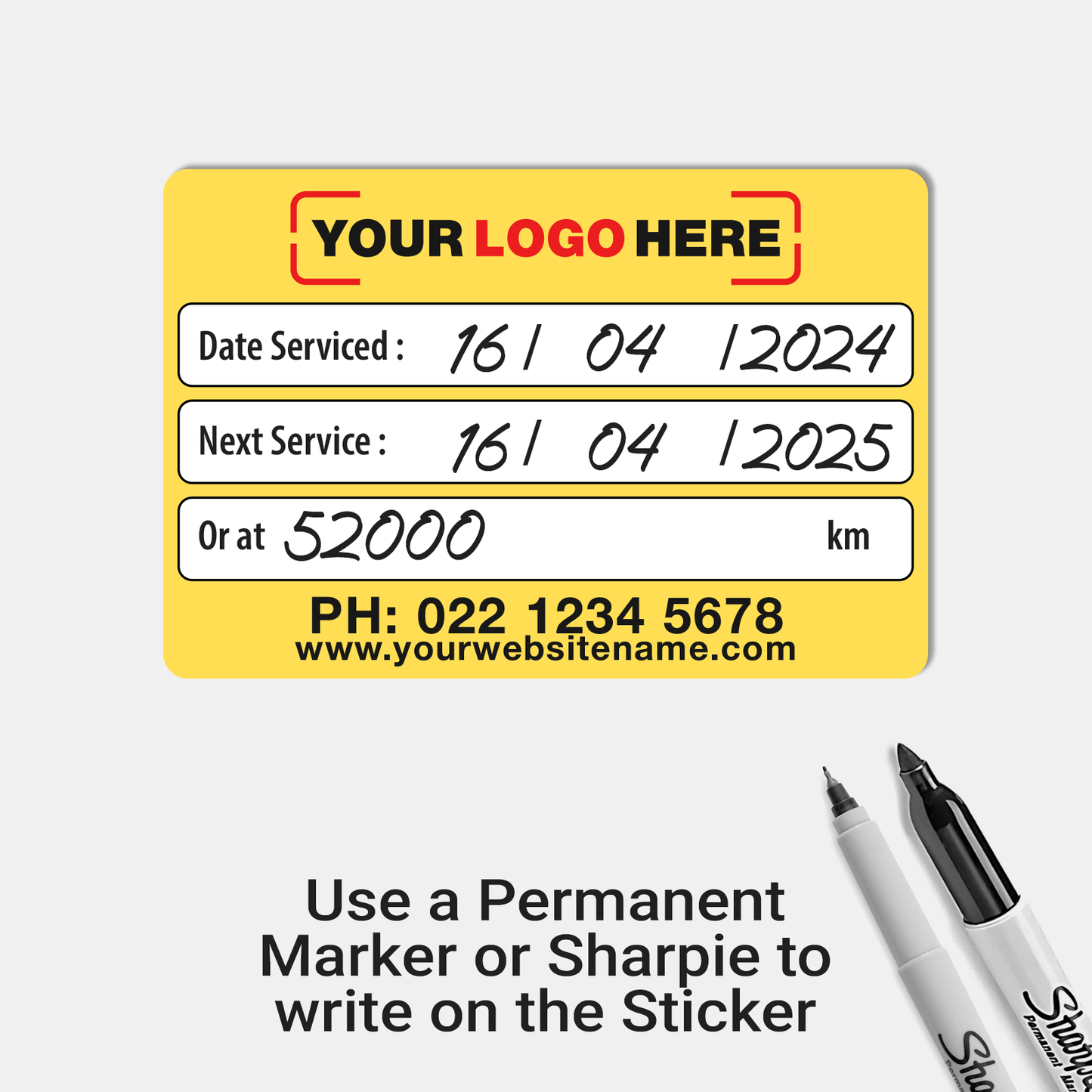 Service and Lube Service Stickers - The Sticker Guy