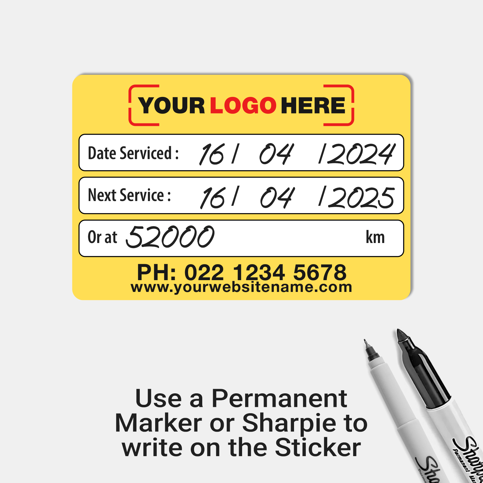 Service and Lube Service Stickers - The Sticker Guy