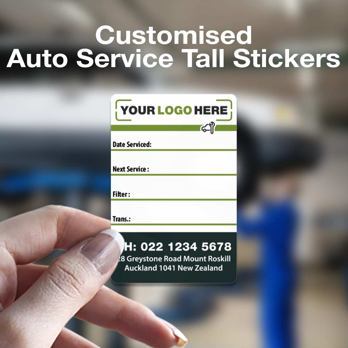 Service and Lube Service Stickers ( Single Sided ) - The Sticker Guy