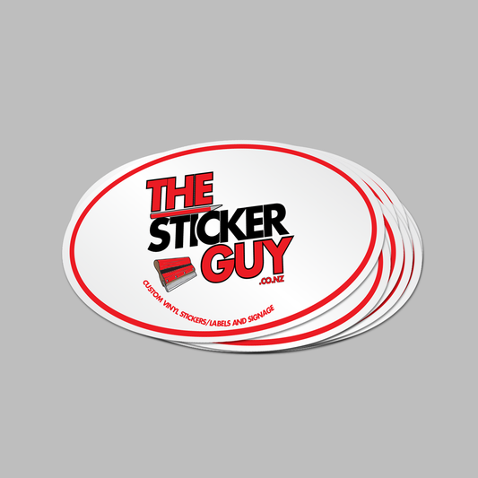 Custom Promotional Oval Individual Cut Stickers